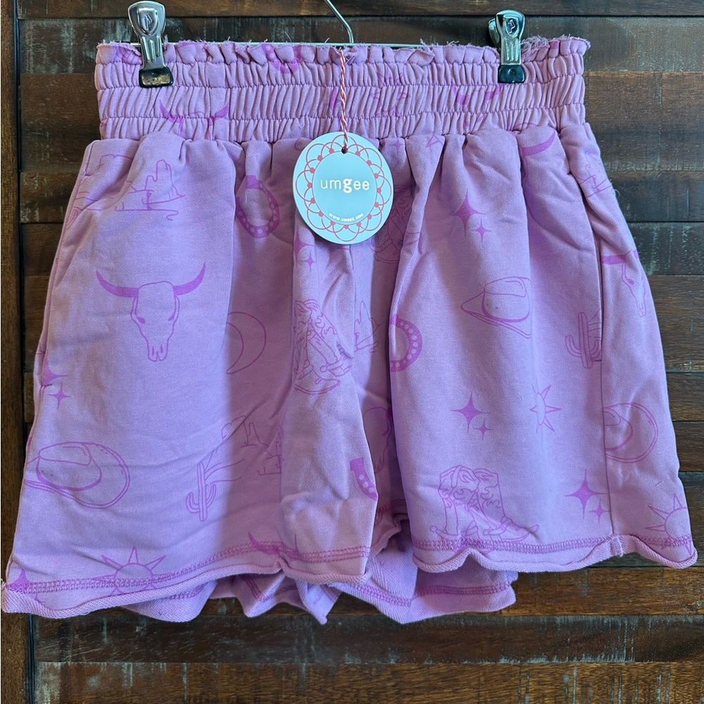 Umgee Light Purple Western Themed Shorts
